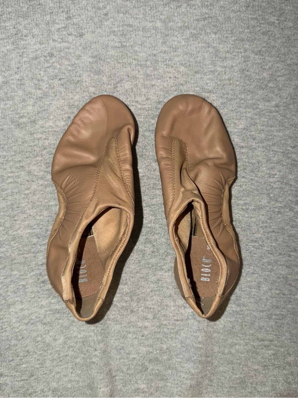 BLOCH Tan Leather Slip-On Girl’s Ballet Flats